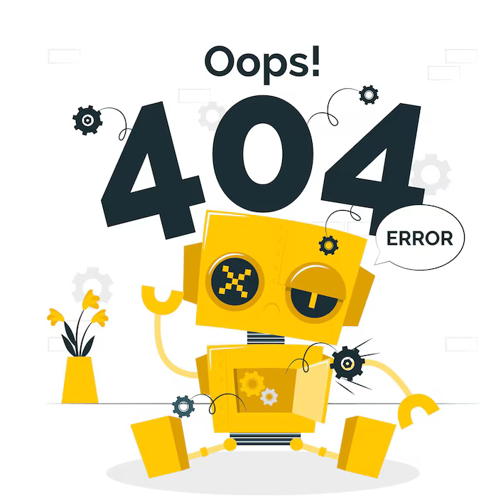 خطای 404 - ربات گمشده